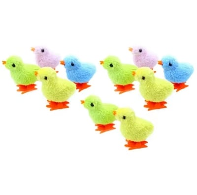 Picture of 1Pcs Chicken Shaped Interactive Plush Children Toys Cute Simulation Bunny Chick Moving Toy Clockwork Racing Funny Teaser Toy Easter Gift - Multicolor