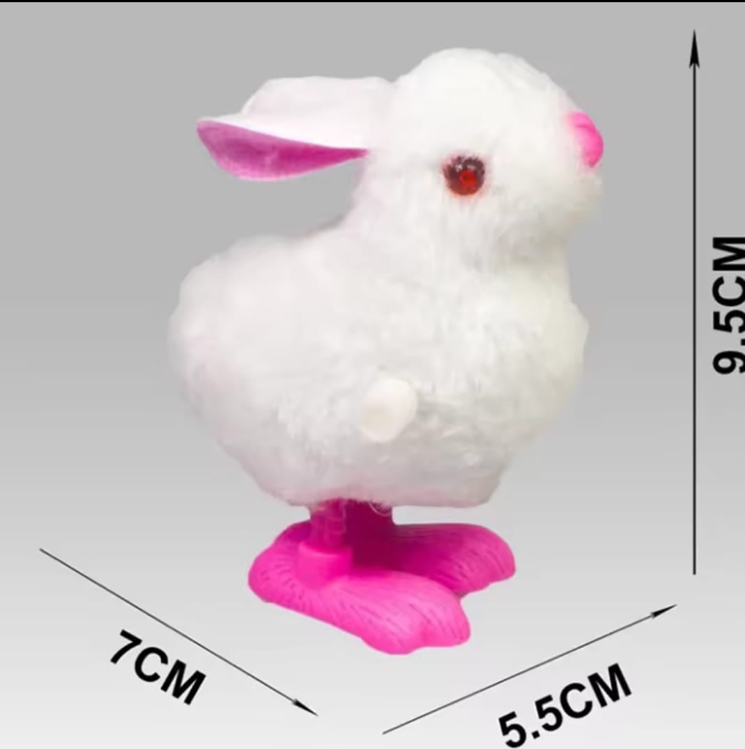 Picture of 1Pcs Rabbit Shaped Interactive Plush Children Toys Cute Simulation Bunny Chick Moving Toy Clockwork Racing Funny Teaser Toy Easter Gift - Multicolor