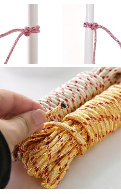 Picture of 20 meter Clothesline rope, tear free and windproof elasting rope - Multicolor