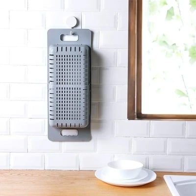Picture of Drain basket bowl rack Kitchen fruit basin storage rack sink retractable sink storage rack - Multicolor