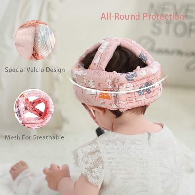 Picture of Baby Head Protector - Baby Helmet for Crawling Walking Running - No Bumps and Soft Cushion - Adjustable Protective Cap Infant Baby Safety Headguard - Toddler Helmets 6-12 Months 1-2 Years Old - Multicolor