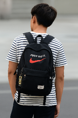 Picture of Nike “Just Do It” Black Backpack – Stylish & Durable Everyday Bag - Black