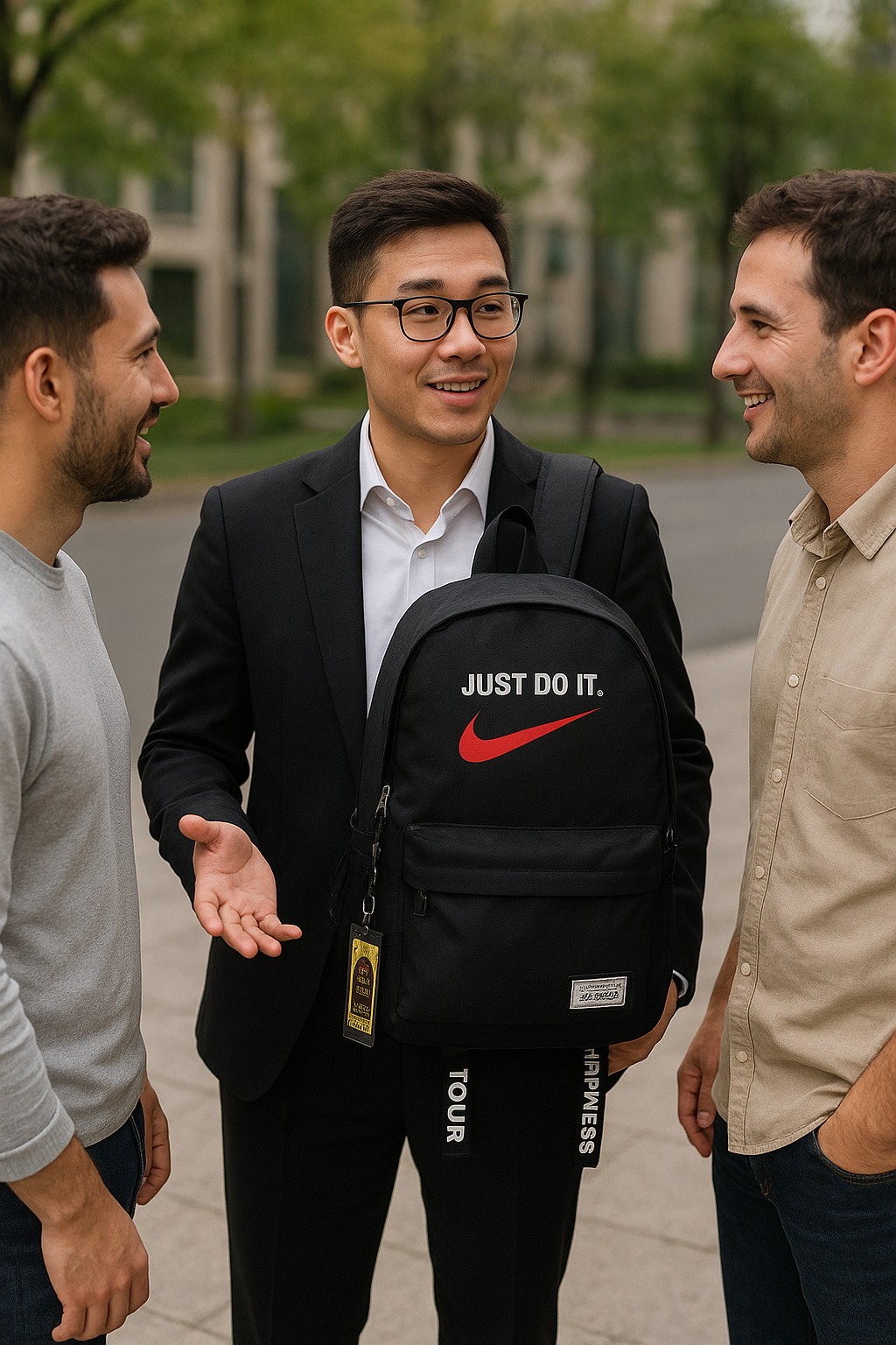 Picture of Nike “Just Do It” Black Backpack – Stylish & Durable Everyday Bag - Black