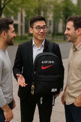 Picture of Nike “Just Do It” Black Backpack – Stylish & Durable Everyday Bag - Black