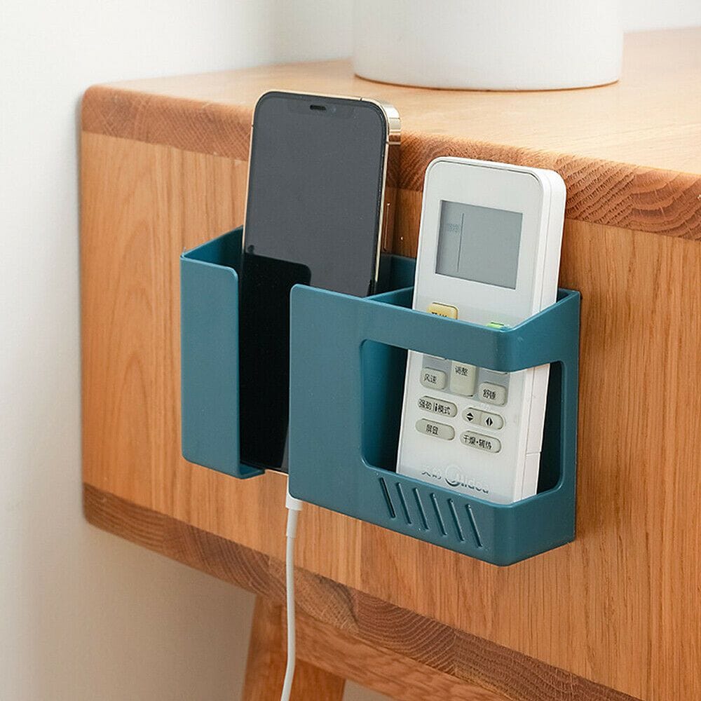 Picture of Double Grid Wall Mounted Mobile Holder – Wall Phone Stand & Phone Holder | Mobile Stand for Wall | Wall Mount Stand Organizer - Multicolor