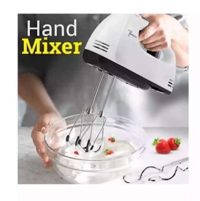 Picture of Scarlett HE-1337 - Electric Egg Beater and Mixer for Cake Cream - White - Whisk, Mix, and Blend with Ease - White