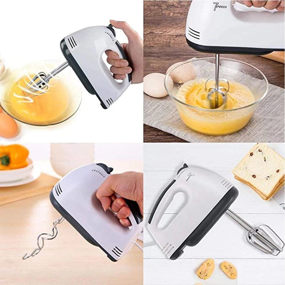 Picture of Scarlett HE-1337 - Electric Egg Beater and Mixer for Cake Cream - White - Whisk, Mix, and Blend with Ease - White