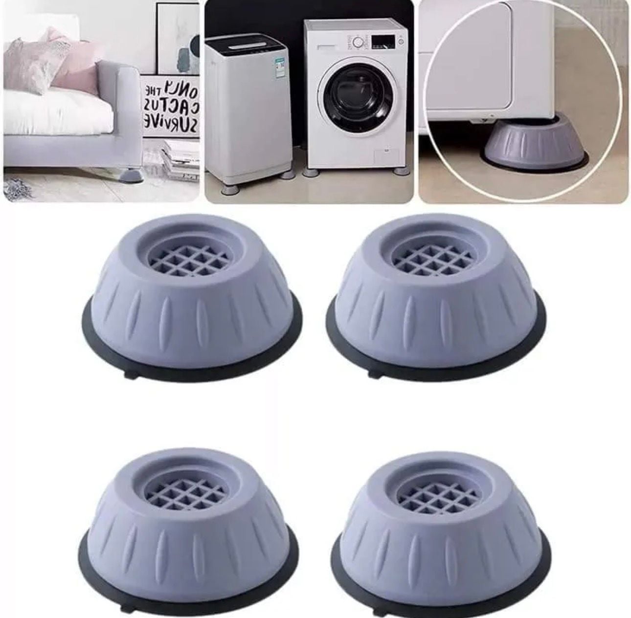 Picture of 4Pcs Anti-Vibration Rubber Feet Pads - Non-Slip Washing Machine & Dryer Stabilizer