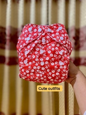 Picture of Washable Baby Cloth Diaper with 2 Pad – 3-Layer Protection ( 0-24month ) - Multicolor