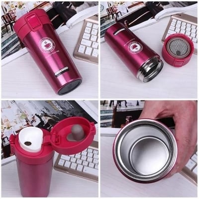 Picture of Tumbler Hot Fashion 380ml Stainless Steel Coffee Mugs Insulated Water Bottle Tumbler Thermos Cup Vacuum Flask Premium Travel Coffee Mug - Multicolor
