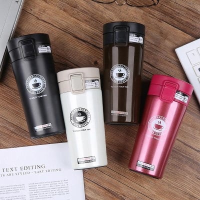 Picture of Tumbler Hot Fashion 380ml Stainless Steel Coffee Mugs Insulated Water Bottle Tumbler Thermos Cup Vacuum Flask Premium Travel Coffee Mug - Multicolor