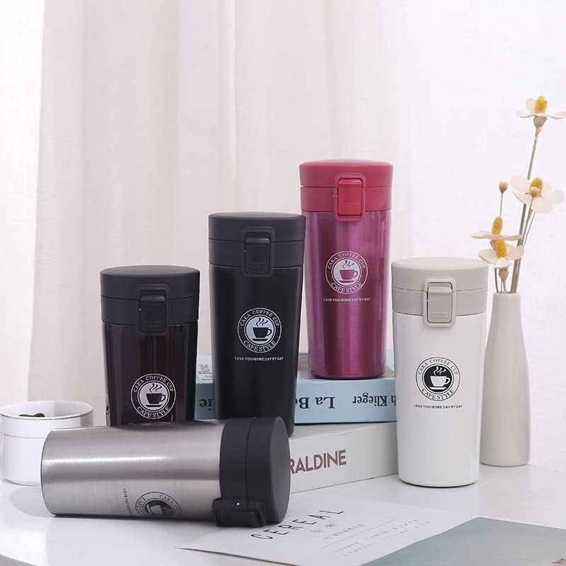 Picture of Tumbler Hot Fashion 380ml Stainless Steel Coffee Mugs Insulated Water Bottle Tumbler Thermos Cup Vacuum Flask Premium Travel Coffee Mug - Multicolor
