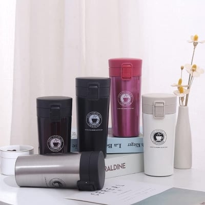 Picture of Tumbler Hot Fashion 380ml Stainless Steel Coffee Mugs Insulated Water Bottle Tumbler Thermos Cup Vacuum Flask Premium Travel Coffee Mug - Multicolor