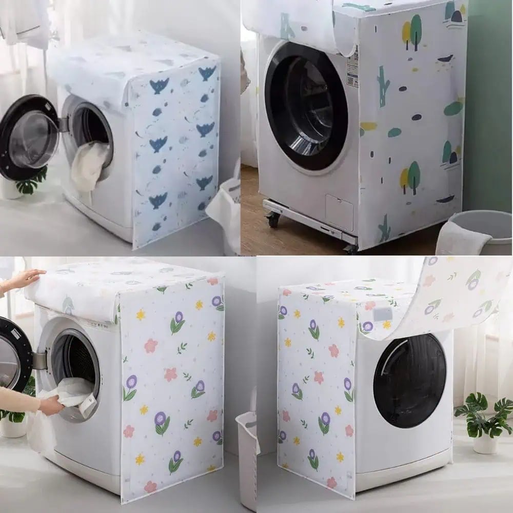 Picture of Washing Machine Covers Washer Cover Front Loading Washing Machine Cover Waterproof Cover Dust Cover-Multicolour - Multicolor