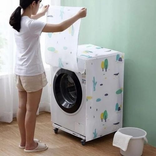 Picture of Washing Machine Covers Washer Cover Front Loading Washing Machine Cover Waterproof Cover Dust Cover-Multicolour - Multicolor