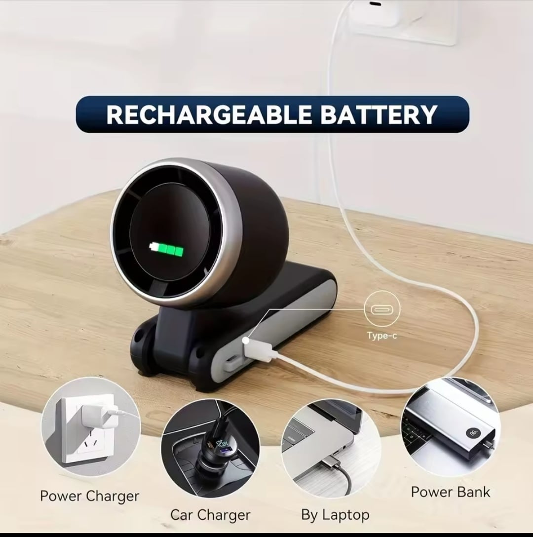 Picture of Turbo Fan HandheldRechargeable Fan Portable Mini Hand Fan USB Rechargeable Foldable Hanging Neck Fan 1800mAh USB Mini Portable Small Turbo Fan - Multicolor