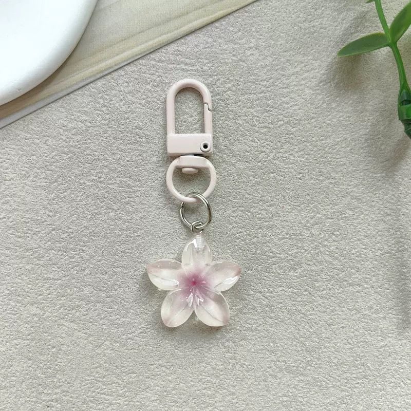 Picture of Cute Daisy Keychain Crochet Knitted Flower Bag Charms Handmade Floral Key Ring for Bag Charms Purse Handbags - Multicolor