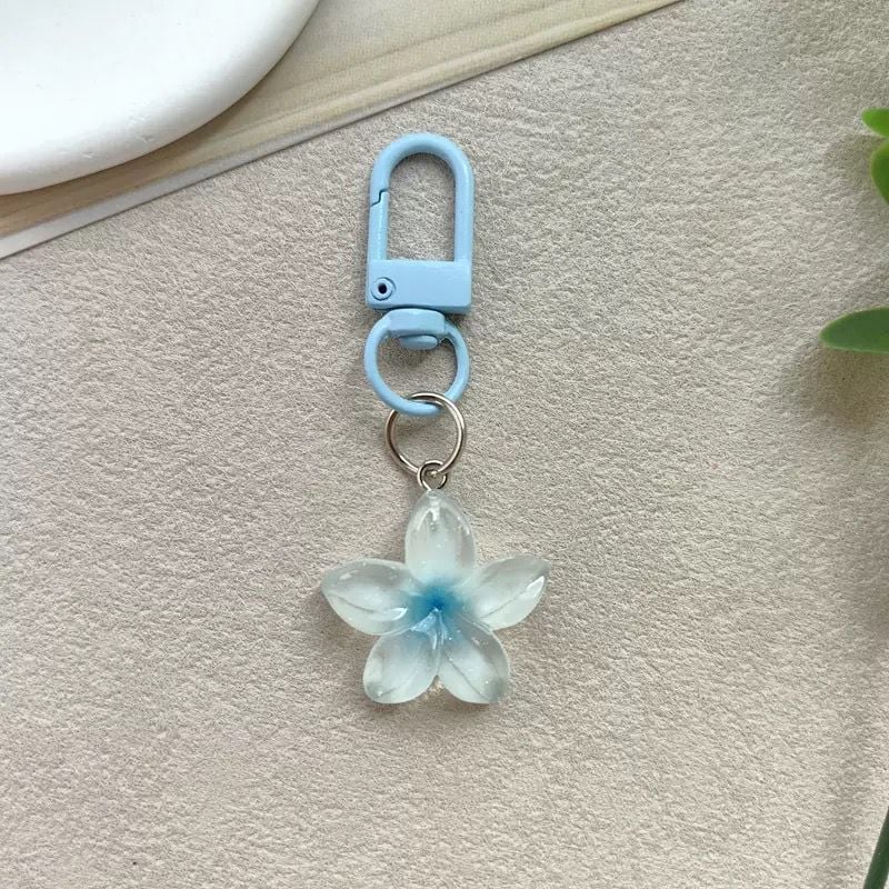 Picture of Cute Daisy Keychain Crochet Knitted Flower Bag Charms Handmade Floral Key Ring for Bag Charms Purse Handbags - Multicolor