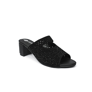 Picture of LEE COOPER BLACK SANDALS FOR WOMEN 5610667