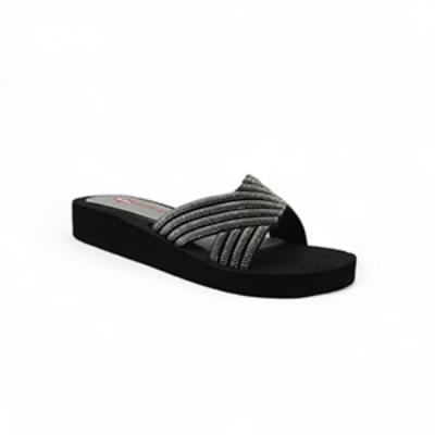 Picture of LEE COOPER BLACK SANDALS FOR WOMEN 5611698