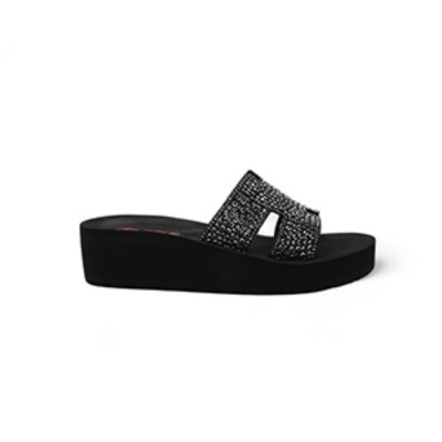 Picture of LEE COOPER BLACK SANDALS FOR WOMEN 5612604
