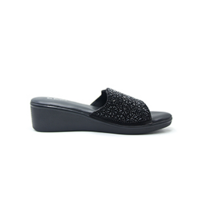 Picture of LEE COOPER BLACK COMFORT SANDALS FOR WOMEN 5612608