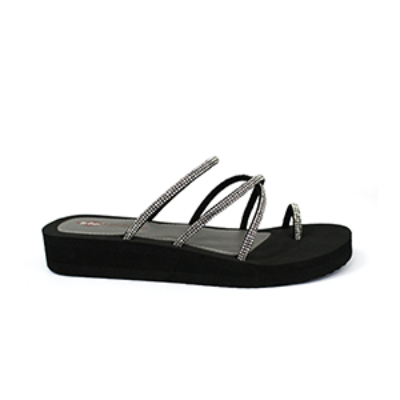 Picture of LEE COOPER BLACK SANDALS FOR WOMEN 5613607