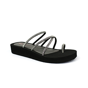 Picture of LEE COOPER BLACK SANDALS FOR WOMEN 5613607