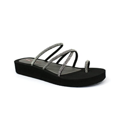 Picture of LEE COOPER BLACK SANDALS FOR WOMEN 5613607