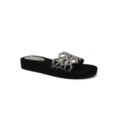Picture of LEE COOPER BLACK SANDALS FOR WOMEN 5616605
