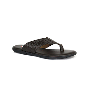 Picture of LEE COOPER COFFEE LEATHER SLIPPERS FOR MEN 8640456
