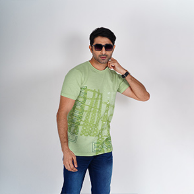 Picture of LEE COOPER DARK SEA GREEN T-SHITS LEISURE FOR MEN 8AE0M02