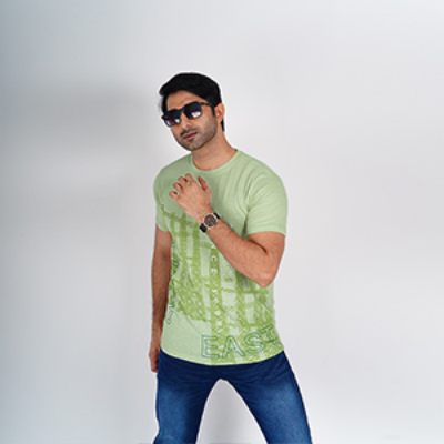 Picture of LEE COOPER DARK SEA GREEN T-SHITS LEISURE FOR MEN 8AE0M02