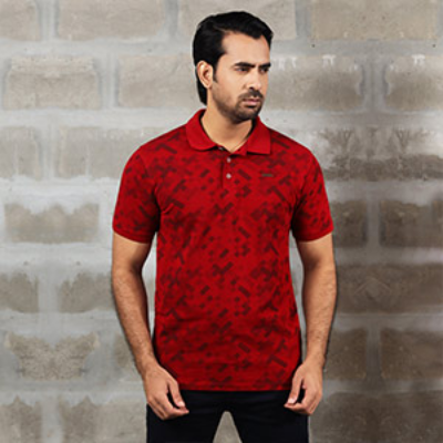 Picture of LOTTO RED POLO SHIRTS LEISURE FOR MEN 8BM0I26