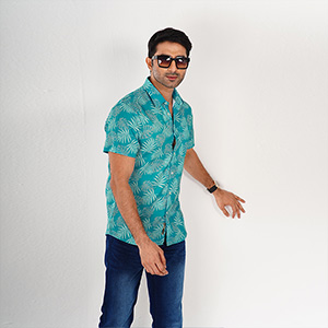 Picture of LEE COOPER GREEN HALF-SLEEVE SHIRTS FOR MEN 8SV0919