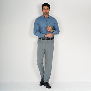 Picture of LEE COOPER BLUE FULL-SLEEVE SHIRTS FOR MEN 8SX0M44