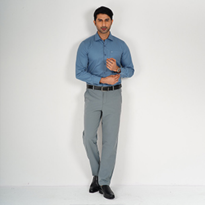 Picture of LEE COOPER BLUE FULL-SLEEVE SHIRTS FOR MEN 8SX0M44