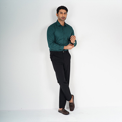 Picture of LEE COOPER GREEN FULL-SLEEVE SHIRTS FOR MEN 8SX0N44