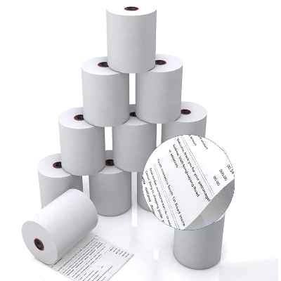 Picture of 80mm x 50mm Premium Quality Thermal POS Paper Roll – Pack of 20 Rolls  3" Inch  Thermal POS Roll – BPA Free – Suitable for POS Machines & Receipt Printers
