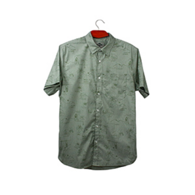 Picture of LEE COOPER OLIVE HALF-SLEEVE SHIRTS FOR MEN 8SX1701