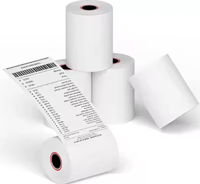 Picture of 78mm x 56mm Premium Quality Thermal POS Paper Roll – Pack of 12 Rolls  3" Inch  Thermal POS Roll – BPA Free – Suitable for POS Machines & Receipt Printers