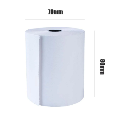 Picture of 80mm x 70mm Premium Quality Thermal POS Paper Roll – Pack of 10 Rolls  3" Inch  Thermal POS Roll – BPA Free – Suitable for POS Machines & Receipt Printers