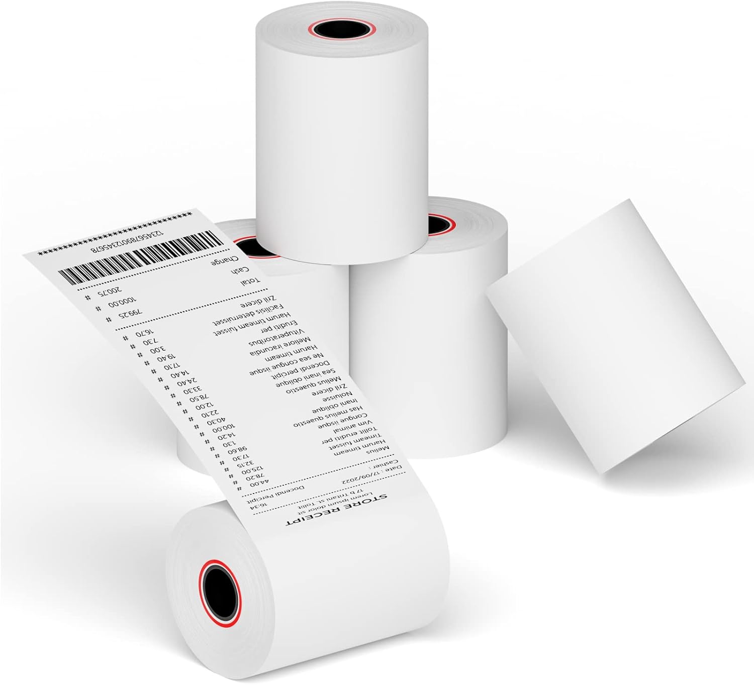 Picture of 78mm x 51mm Premium Quality Thermal POS Paper Roll – Pack of 10 Rolls  3" Inch  Thermal POS Roll – BPA Free – Suitable for POS Machines & Receipt Printers