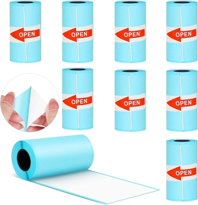 Picture of DT 57mm x 30mm 2 Inch Adhesive Direct Thermal Label Sticker  For mini printer, 05Roll ✅ No Ribbon Required | Use – Shipping Labels, Barcode Labels, Expiry Date Labels