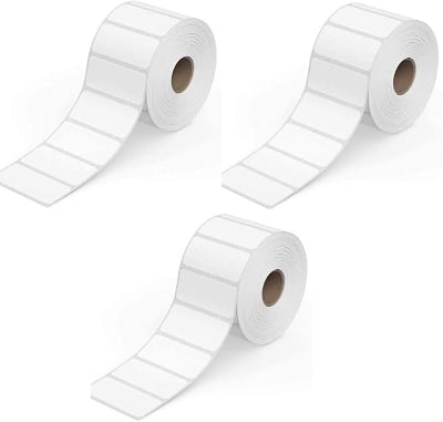Picture of DT 50mm x 30mm (2'' Inch x 1.18'' Inch) Adhesive Direct Thermal Label Sticker | 1000 Labels Per Roll×2 Roll | ✅ No Ribbon Required | Use –  Nimbo printer Label, Shipping Labels, Barcode Labels, Expiry Date Labels