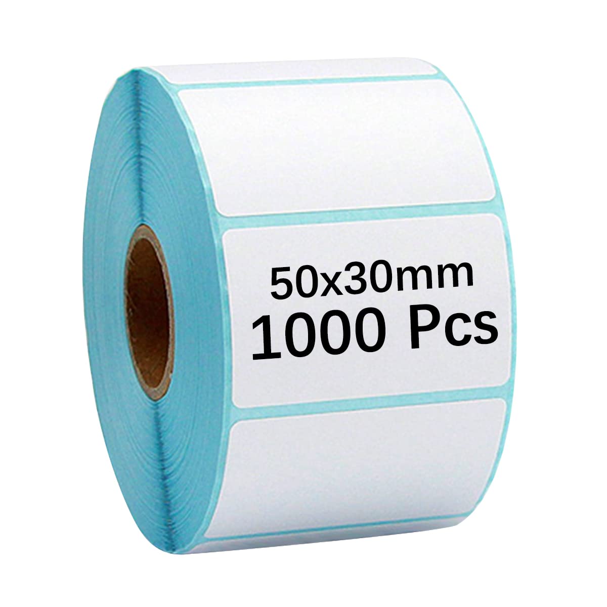 Picture of DT 50mm x 30mm (2'' Inch x 1.18'' Inch) Adhesive Direct Thermal Label Sticker | 1000 Labels Per Roll×2 Roll | ✅ No Ribbon Required | Use –  Nimbo printer Label, Shipping Labels, Barcode Labels, Expiry Date Labels