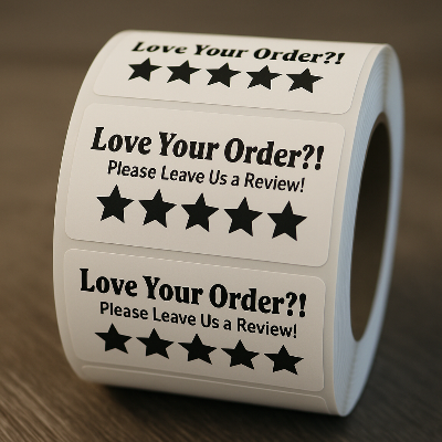 Picture of Reday To Customer Product Thanks for Order & Review Request Label Sticker 500 Sticker Per Roll |-English