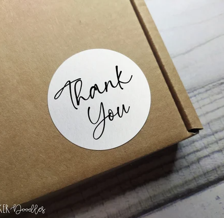 Picture of Reday To Customer Product Thanks for Order & Review Request Label Sticker 500 Sticker Per Roll |-English