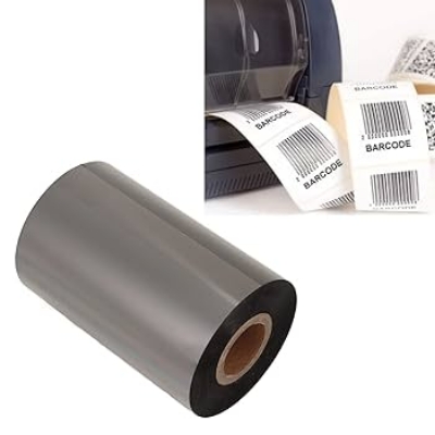 Picture of Premium Wax Ribbon 55x300m – Barcode Printing Ribbon with Label Compatibility | For Thermal Transfer Printers | Sharp & Smudge-Free Print