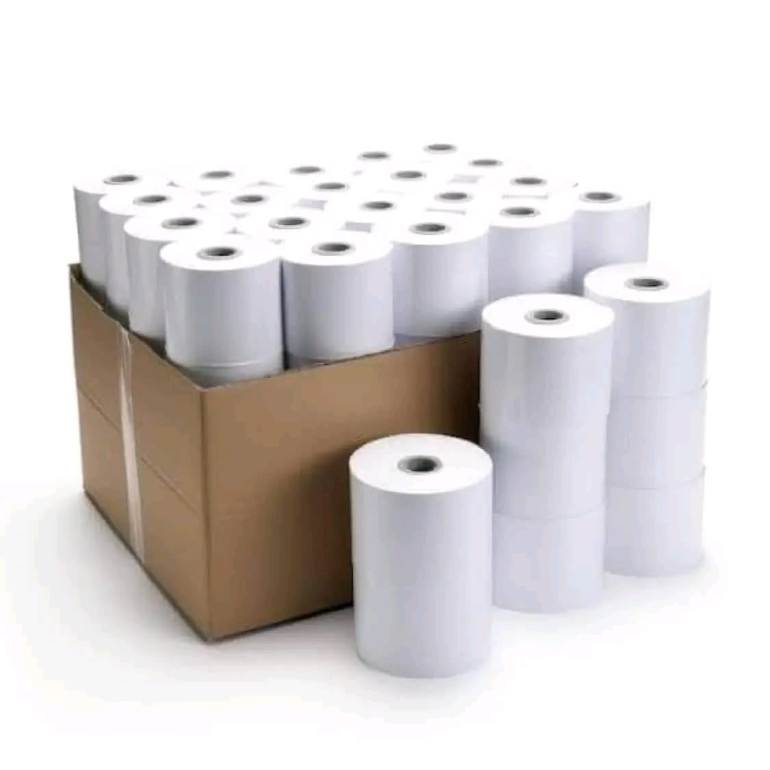 Picture of Premium Quality Thermal POS Paper Roll – Pack of 20 Rolls  2" Inch  Thermal POS Roll Measurement Width 57mm x 40mm Diameter– BPA Free – Suitable for POS Machines & Receipt Printers
